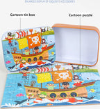60-Piece Wooden Puzzle Set