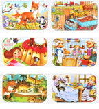 60-Piece Wooden Puzzle Set