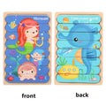 Montessori 2-in-1 Two-Sided Wooden Strip Puzzle