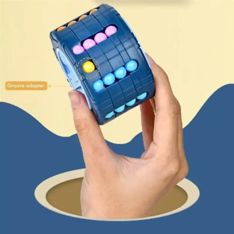 Magical Bean Rotate & Slide Puzzle: 3D Cylinder Fidget Toy