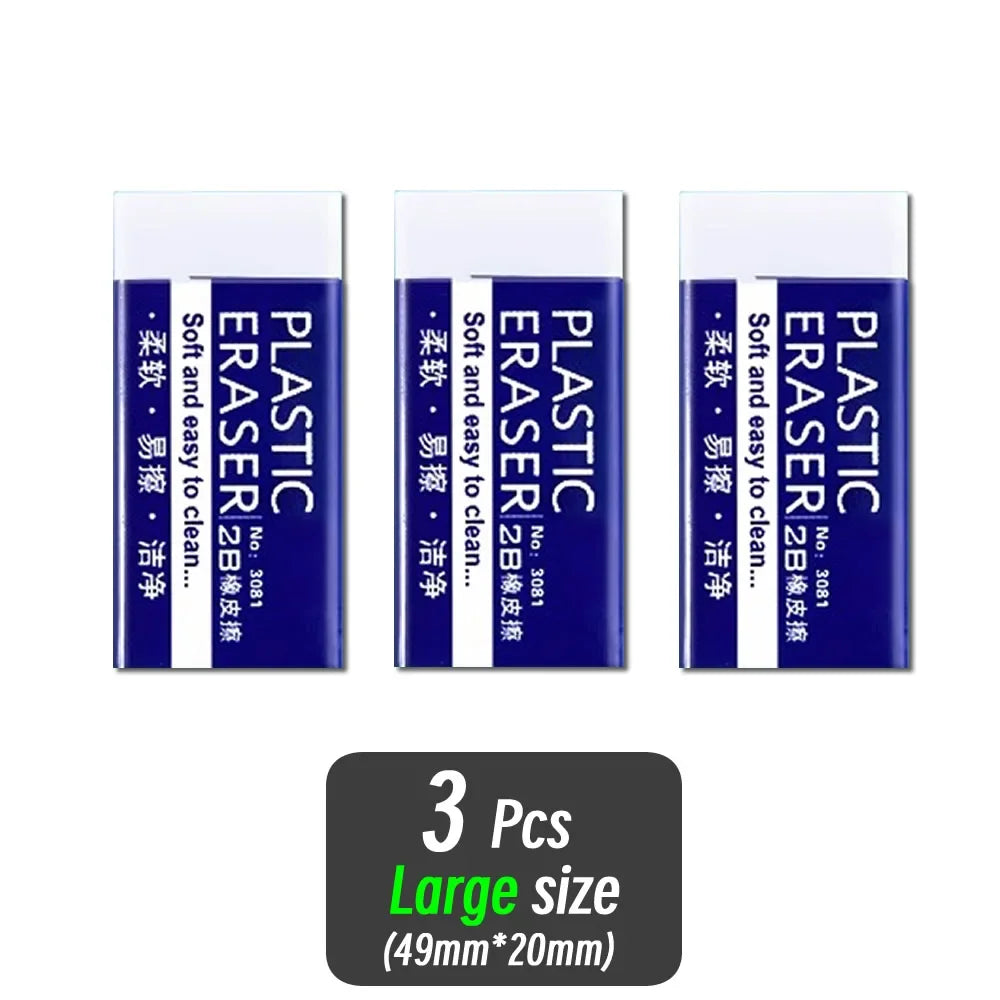 Dust-Free 2B Soft Erasers Set for Exams & Sketching