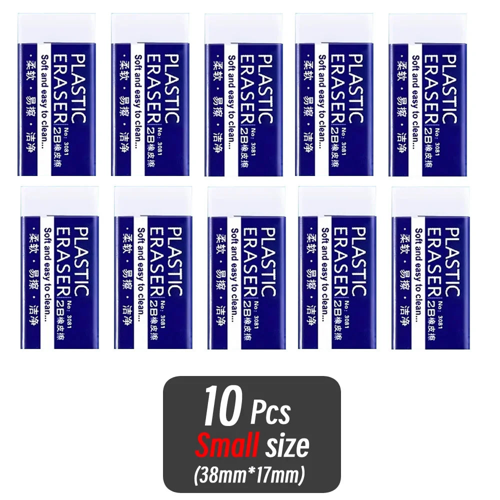 Dust-Free 2B Soft Erasers Set for Exams & Sketching