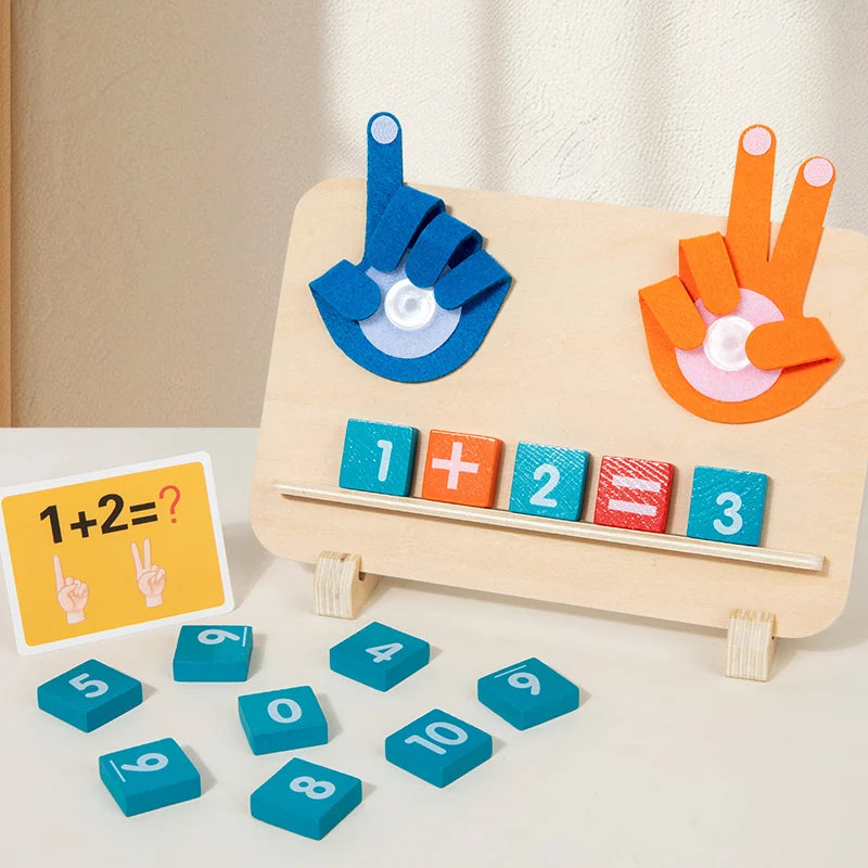 Montessori Wooden Finger Counting Board