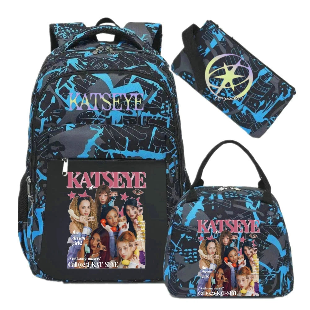 KATSEYE Camouflage School Backpack
