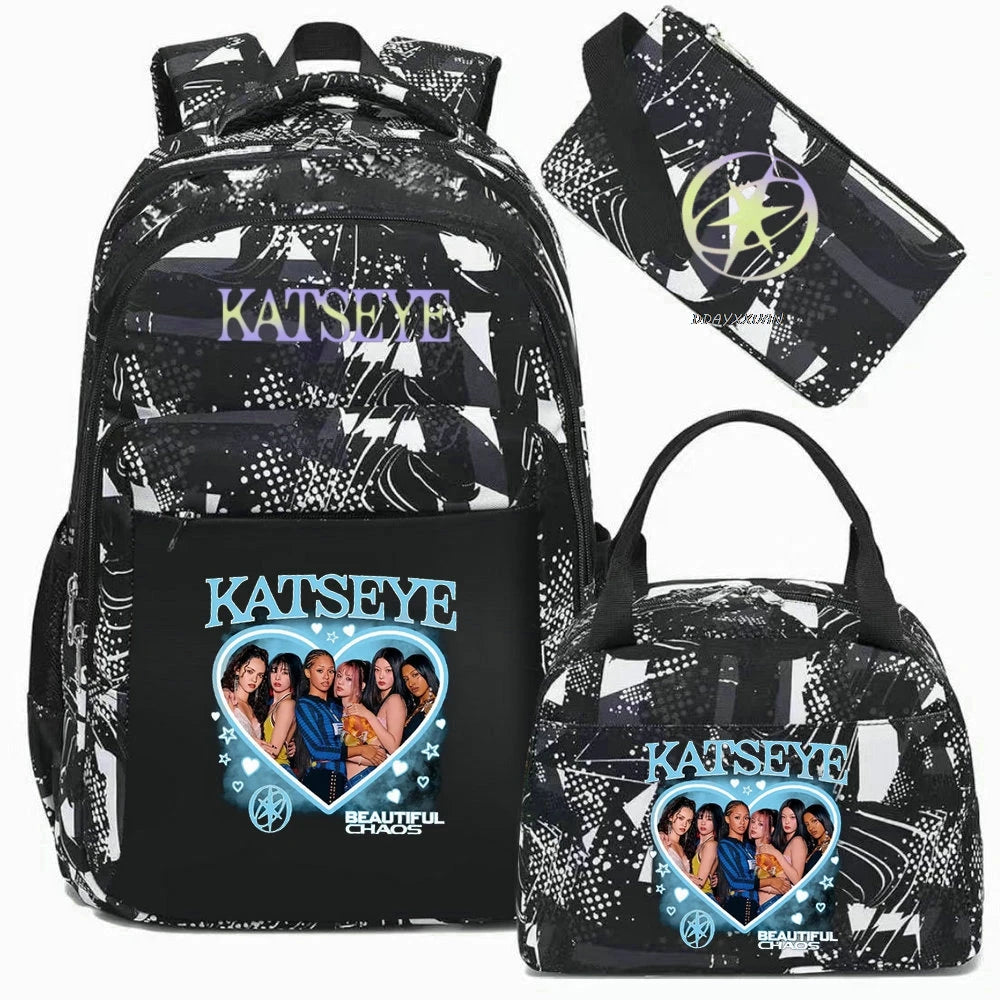 KATSEYE Camouflage School Backpack