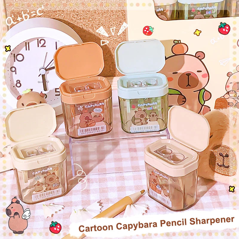 Cute Cartoon Capybara Double Hole Pencil Sharpener