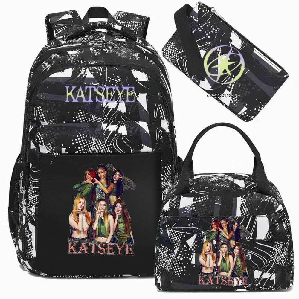 KATSEYE Camouflage School Backpack