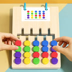 2-in-1 Wooden Word Building & Five-Color Matching Game – Educational Puzzle for Kids