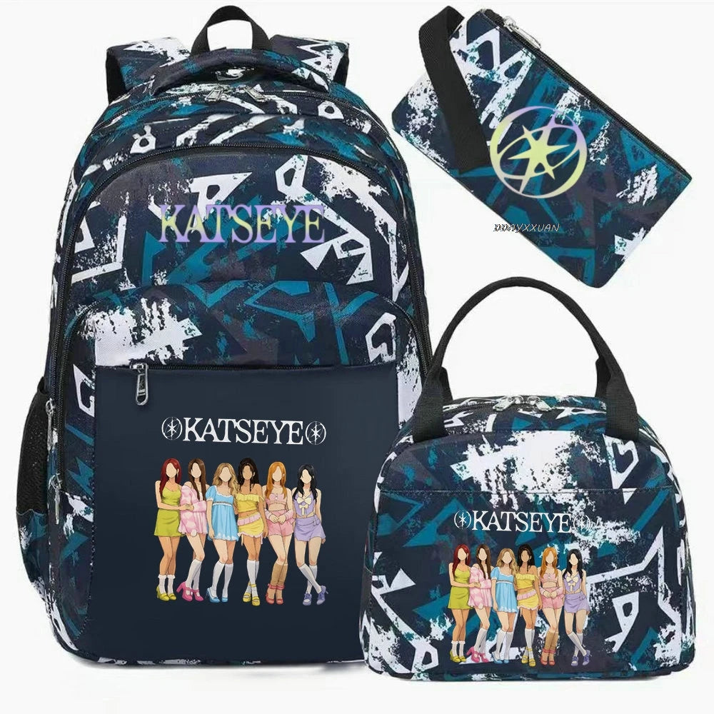 KATSEYE Camouflage School Backpack