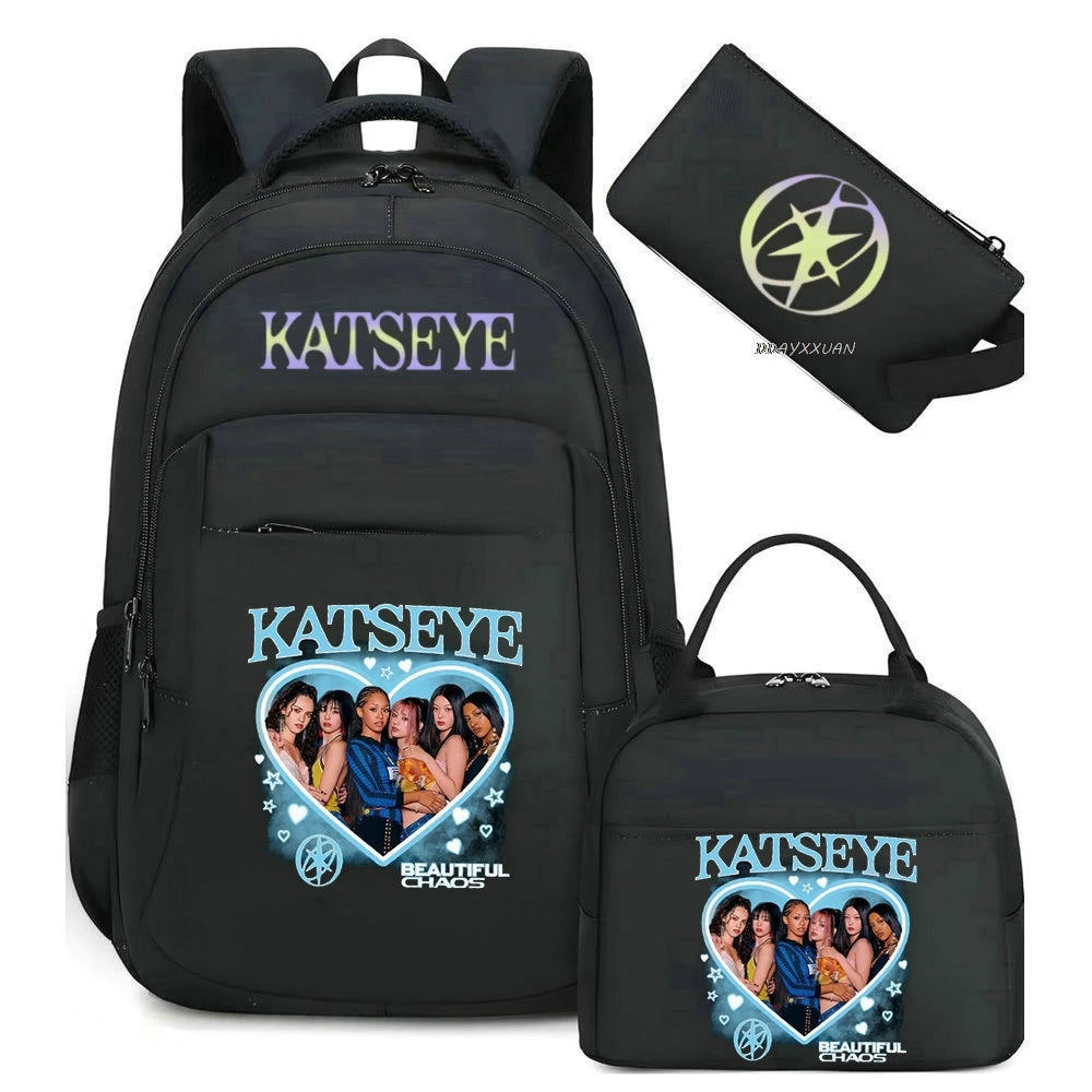 KATSEYE Camouflage School Backpack