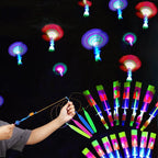 LED Slingshot Rocket Toy with Spinning Descent