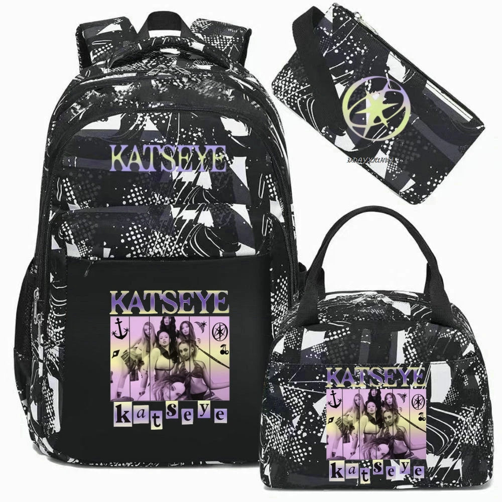 KATSEYE Camouflage School Backpack