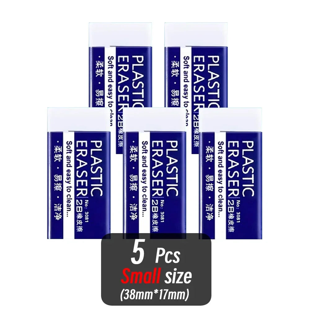 Dust-Free 2B Soft Erasers Set for Exams & Sketching