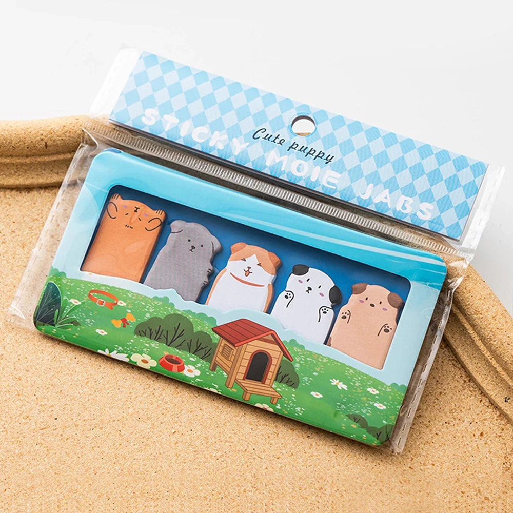 150 Sheets Cute Cartoon Animal Sticky Notes & Bookmarks Set