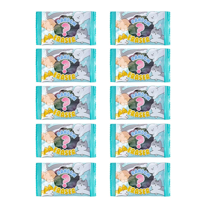 Cute Kawaii Animal Erasers Set for Kids & Students