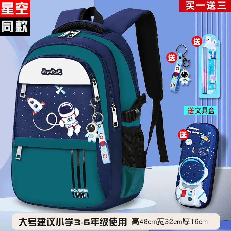 Waterproof Orthopedic School Backpack for Primary School Boys
