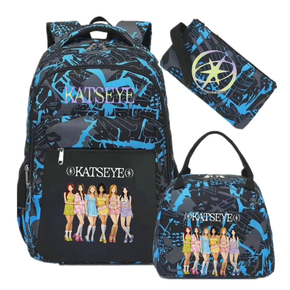 KATSEYE Camouflage School Backpack