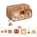 Capybara Clear Pencil Case Set with Bonus Gift