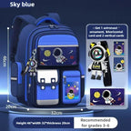 Kids Astronaut Waterproof Backpack for Grades 3-6