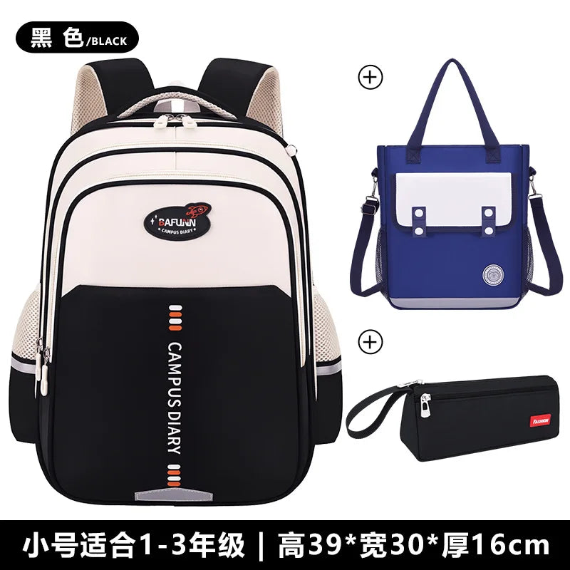 3-in-1 Nylon Primary School Backpack Set