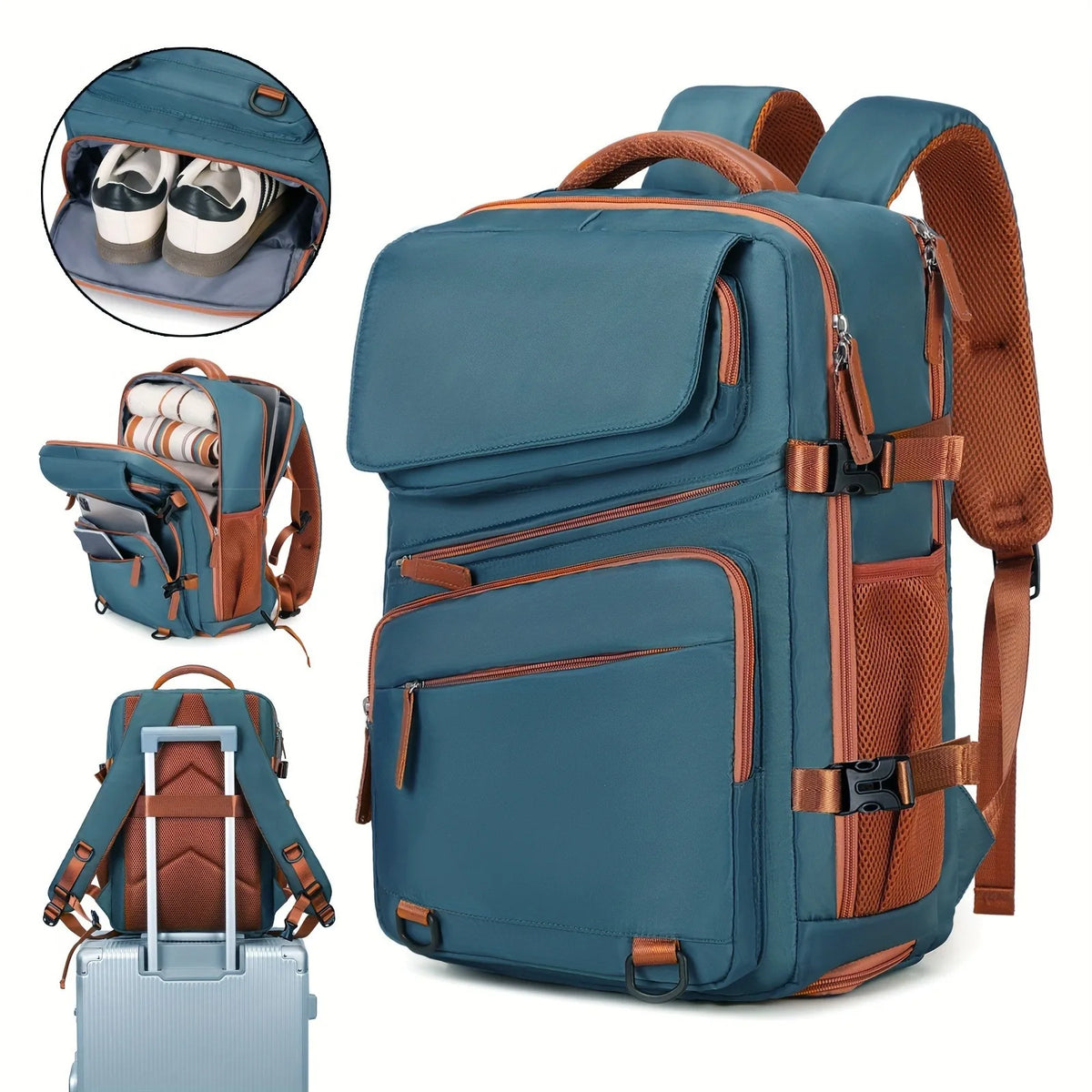 Expandable Business & Travel Laptop Backpack for Men and Women