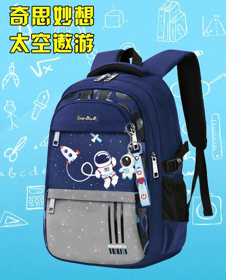 Waterproof Orthopedic School Backpack for Primary School Boys