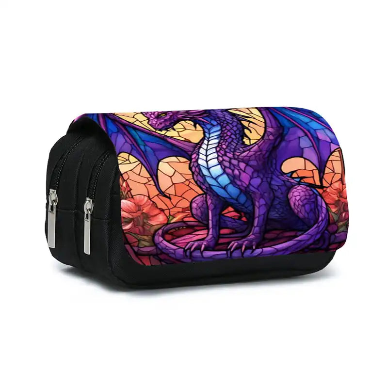 3D Cartoon Dinosaur Double Layer Pencil Case for Kids