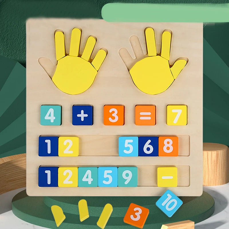 Montessori Wooden Finger Counting Board