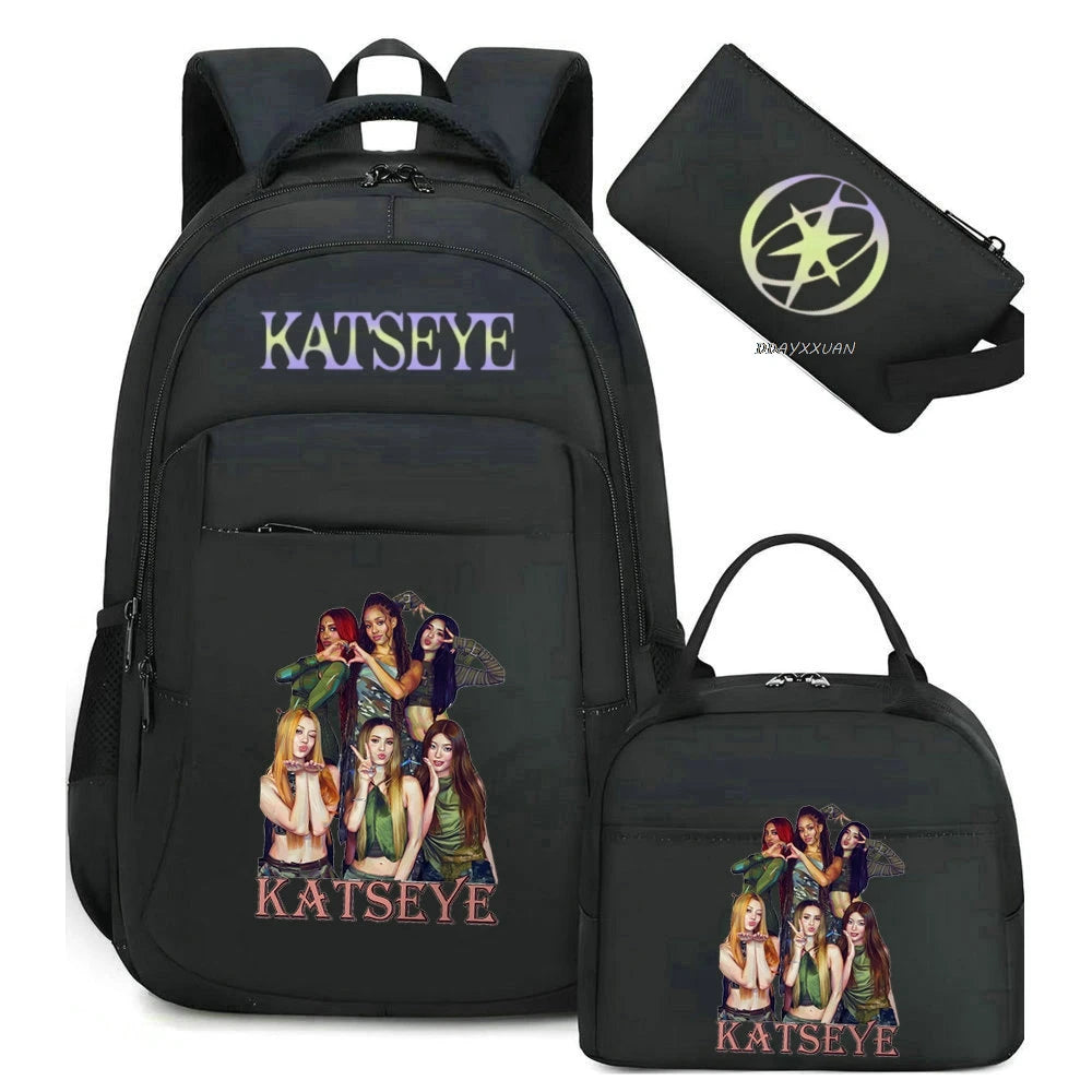KATSEYE Camouflage School Backpack
