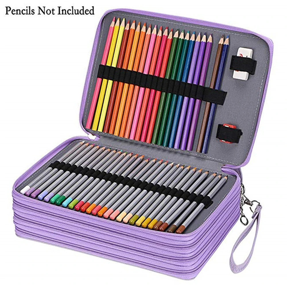 Large Capacity Multi-Slot School Pencil Case Organizer for Girls
