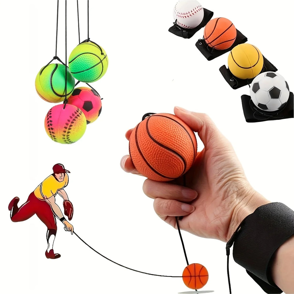 Wrist Bouncing Ball & Wristband Kit - Sports Designs