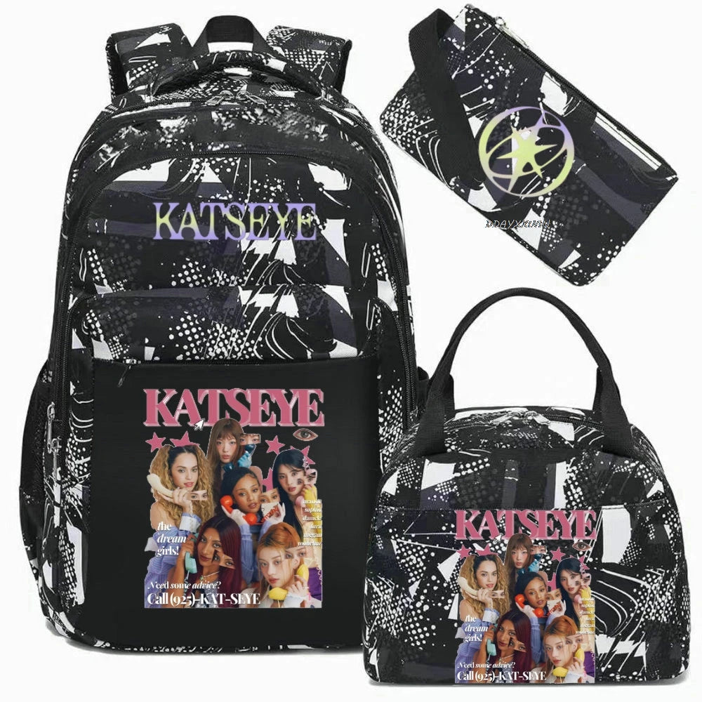 KATSEYE Camouflage School Backpack
