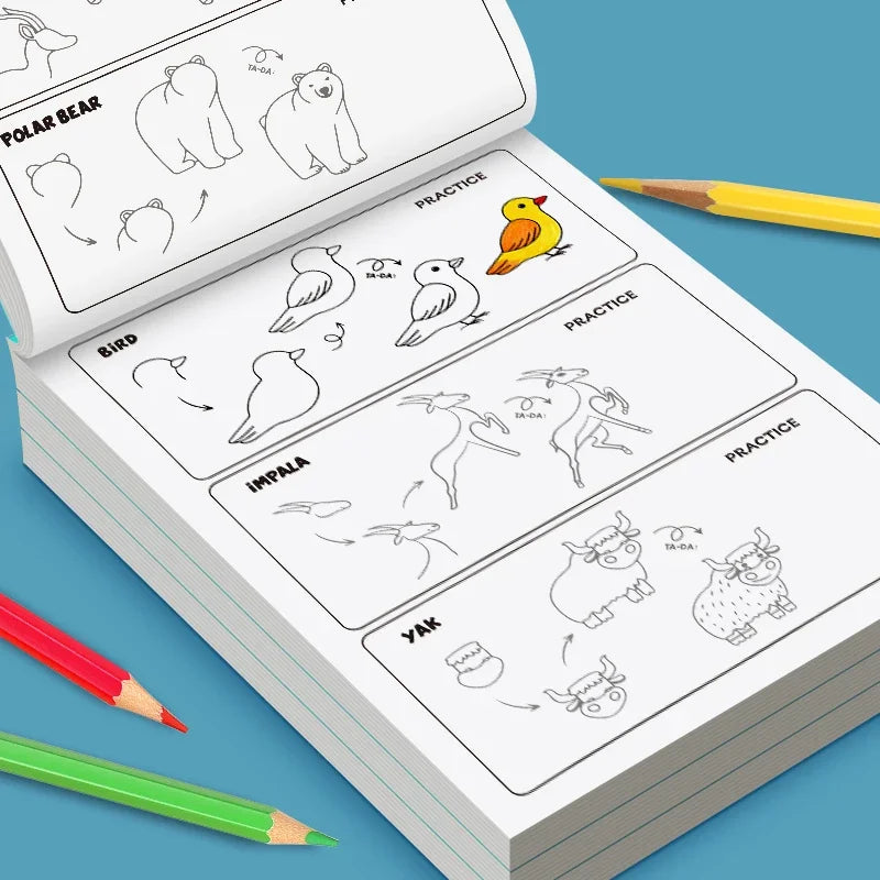 Easy Step-by-Step Drawing Book for Kids – Learn to Draw Everything!