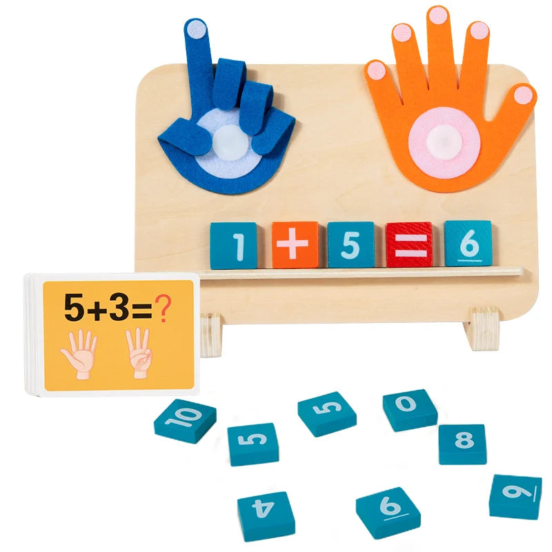 Montessori Wooden Finger Counting Board