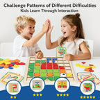 Wooden Montessori Mosaic Shape Puzzle – Colorful Sensory Jigsaw & Pattern Blocks for Toddlers