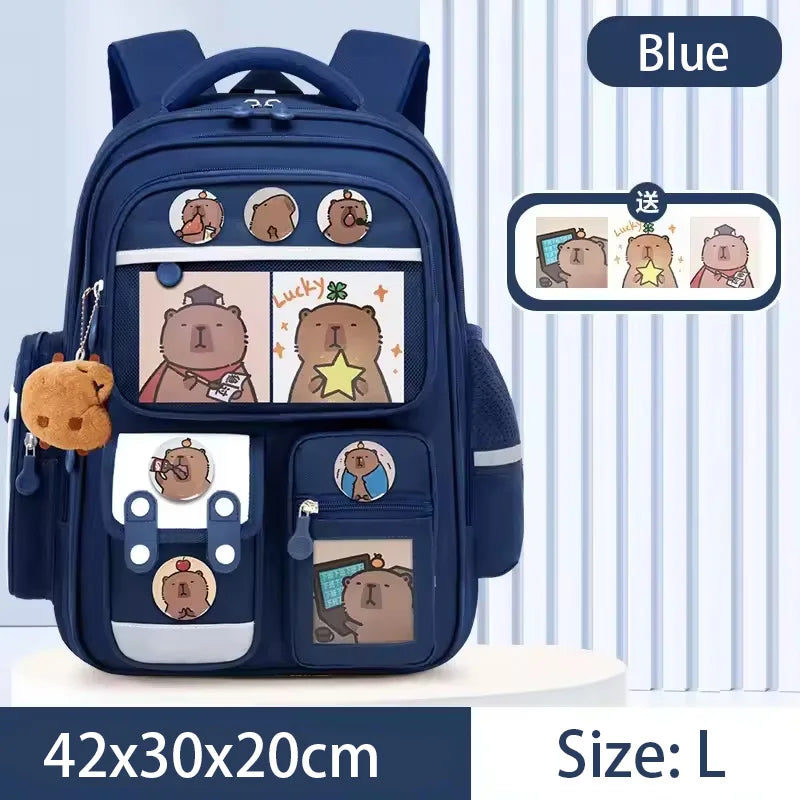 Cute Capybara Large Capacity Backpack for Kids