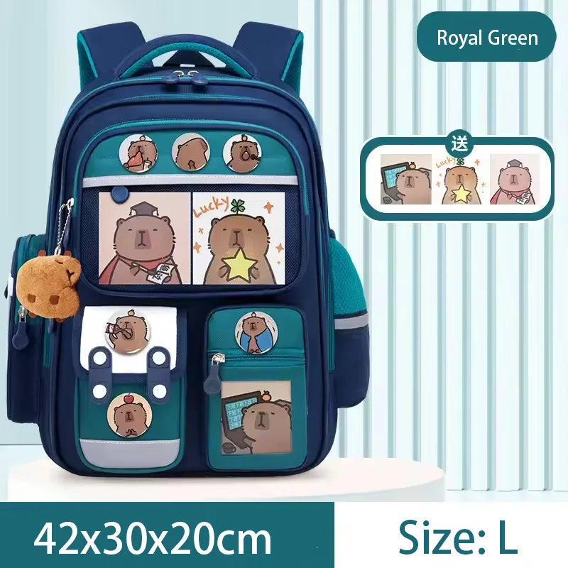 Cute Capybara Large Capacity Backpack for Kids