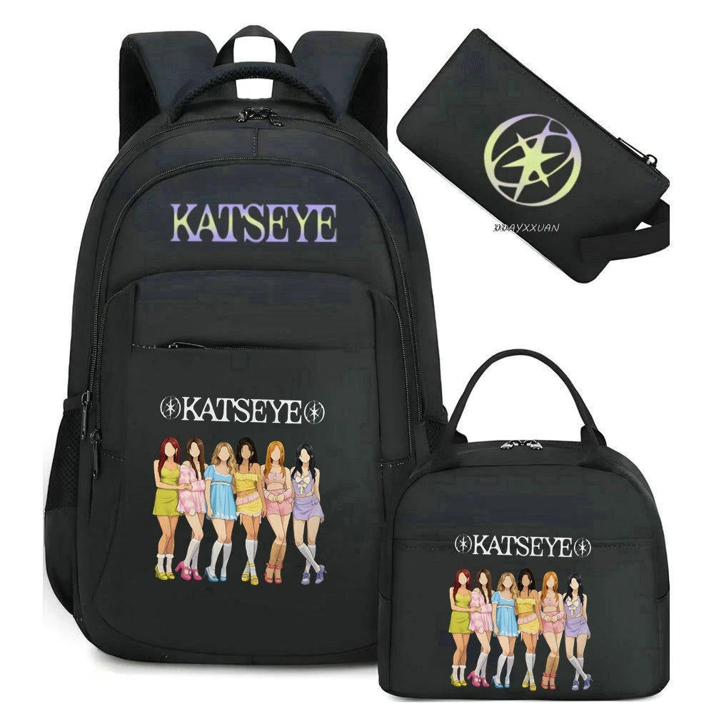 KATSEYE Camouflage School Backpack