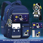 Kids Astronaut Waterproof Backpack for Grades 3-6