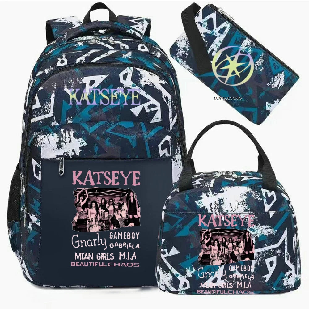 KATSEYE Camouflage School Backpack