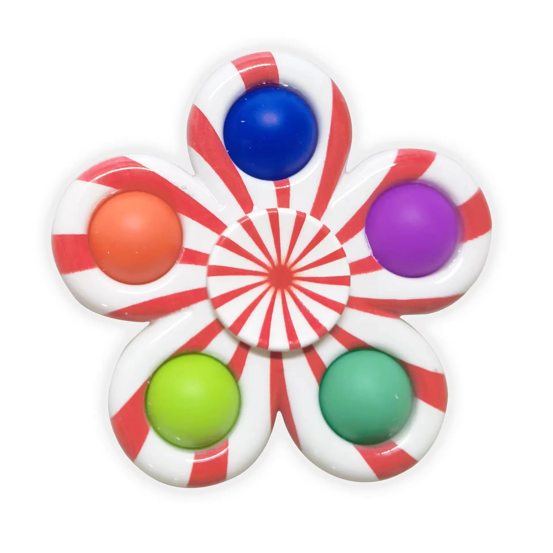 2-in-1 Tie-Dye Fidget Spinner & Push Bubble Pop Toy