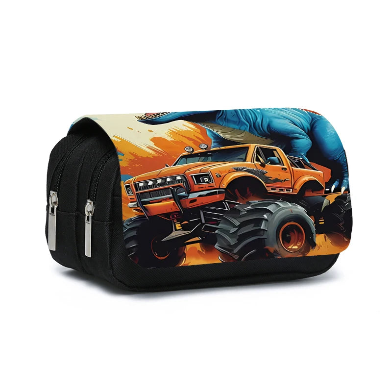3D Cartoon Dinosaur Double Layer Pencil Case for Kids