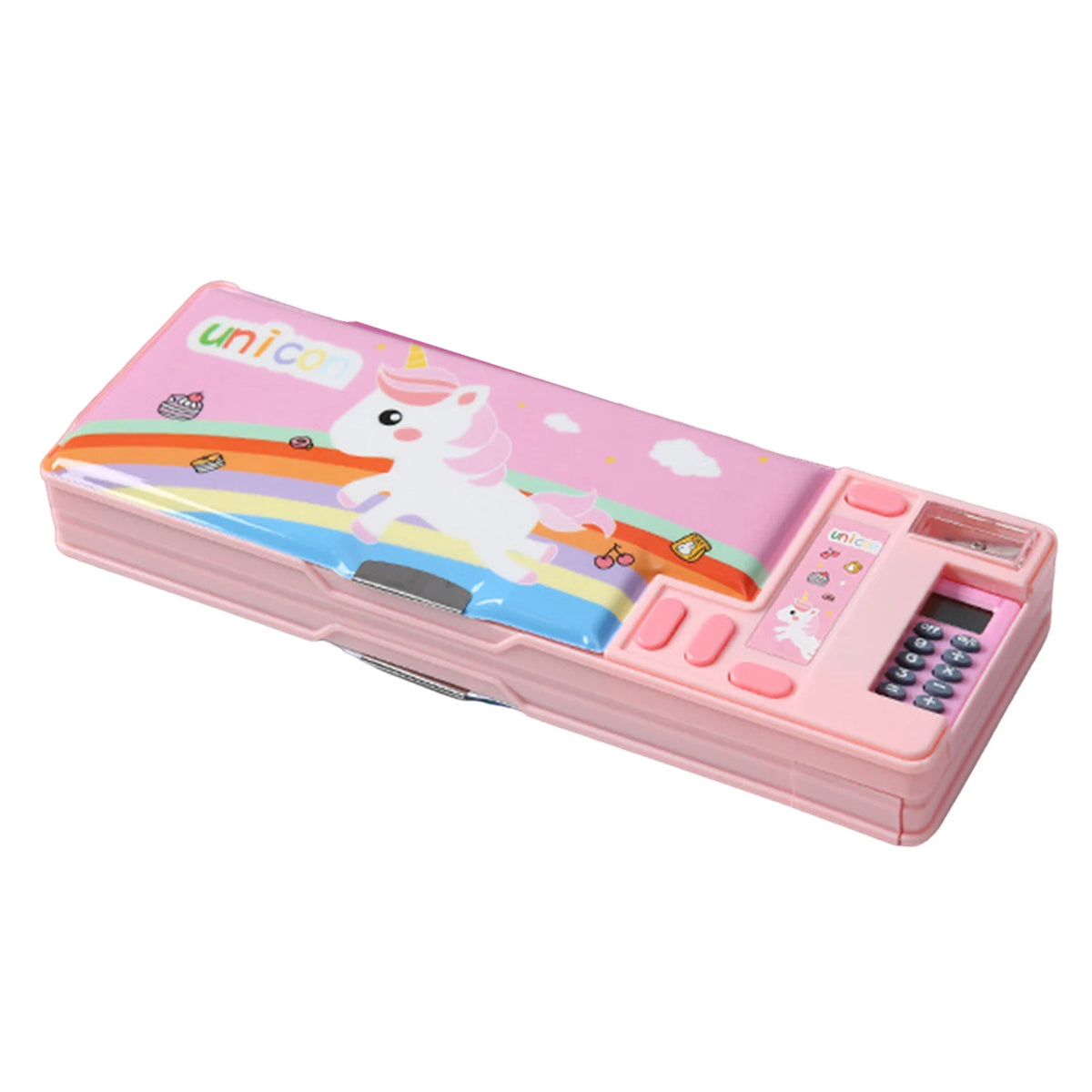 Cartoon Pencil Case with Calculator for Kids