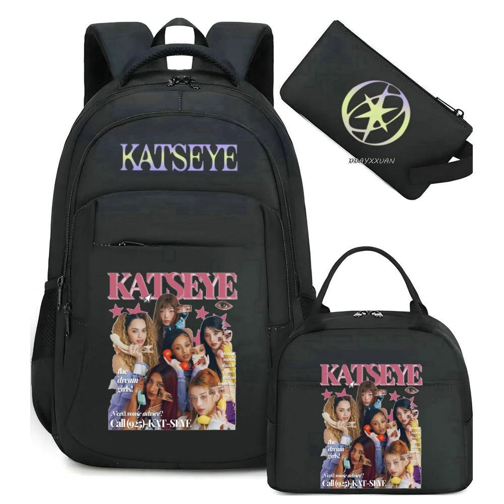 KATSEYE Camouflage School Backpack