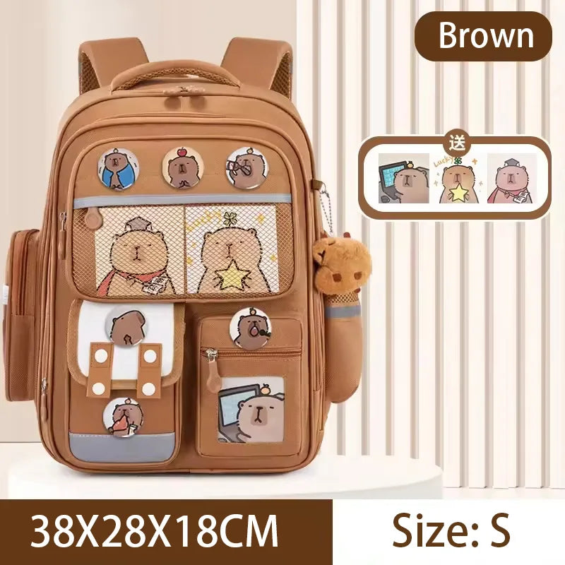 Cute Capybara Large Capacity Backpack for Kids