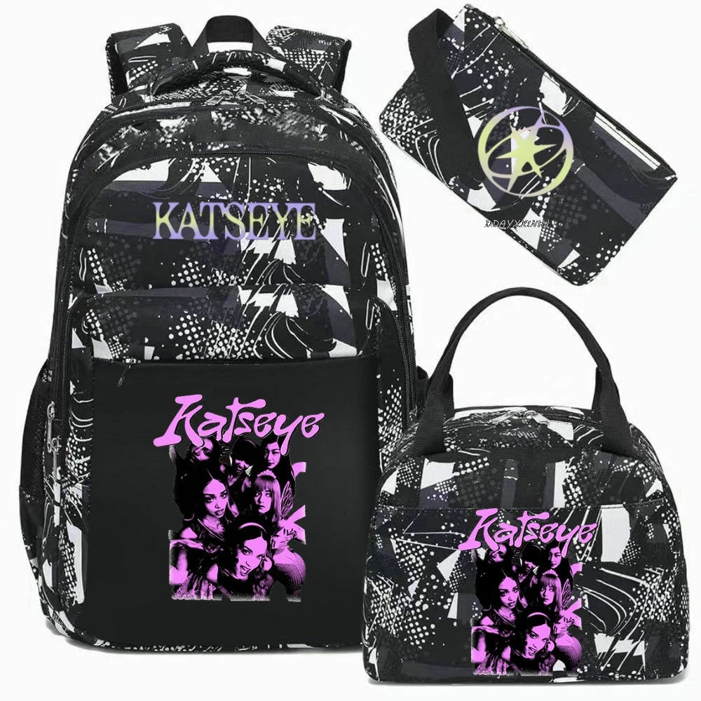 KATSEYE Camouflage School Backpack