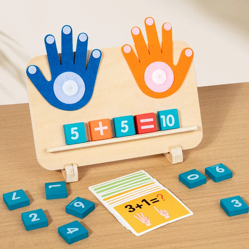 Montessori Wooden Finger Counting Board