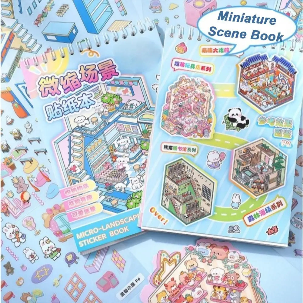 3D DIY Miniature House Sticker Book for Kids