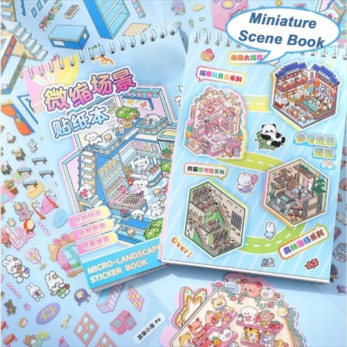 3D DIY Miniature House Sticker Book for Kids