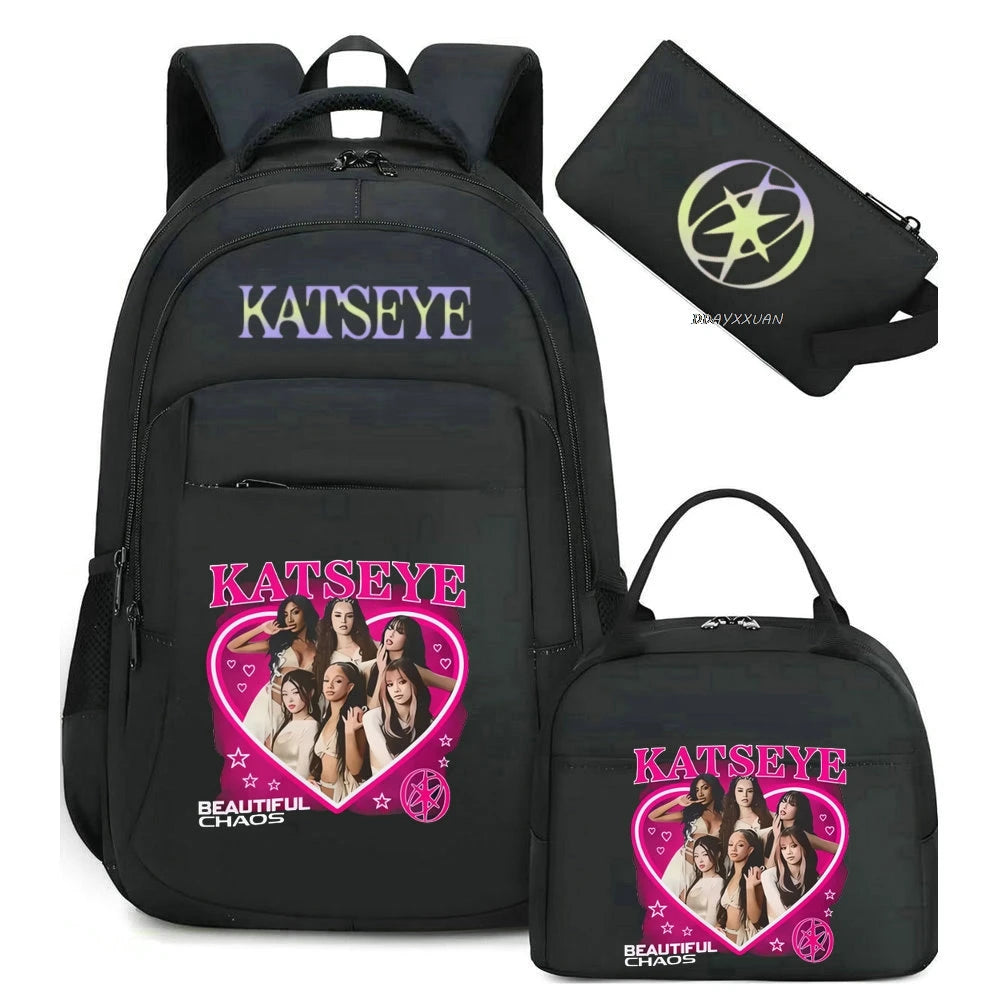 KATSEYE Camouflage School Backpack